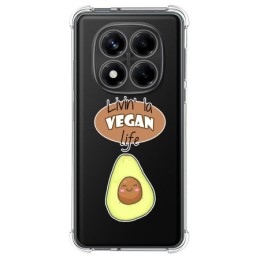 Funda Silicona Antigolpes para Xiaomi Redmi Note 14 Pro 4G diseño Vegan Life Dibujos