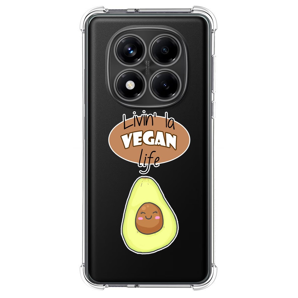 Funda Silicona Antigolpes para Xiaomi Redmi Note 14 Pro 4G diseño Vegan Life Dibujos