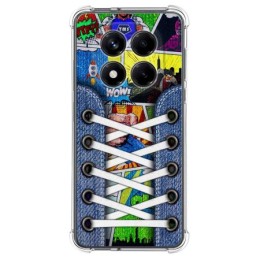 Funda Silicona Antigolpes para Xiaomi Redmi Note 14 Pro 4G diseño Zapatillas 14 Dibujos