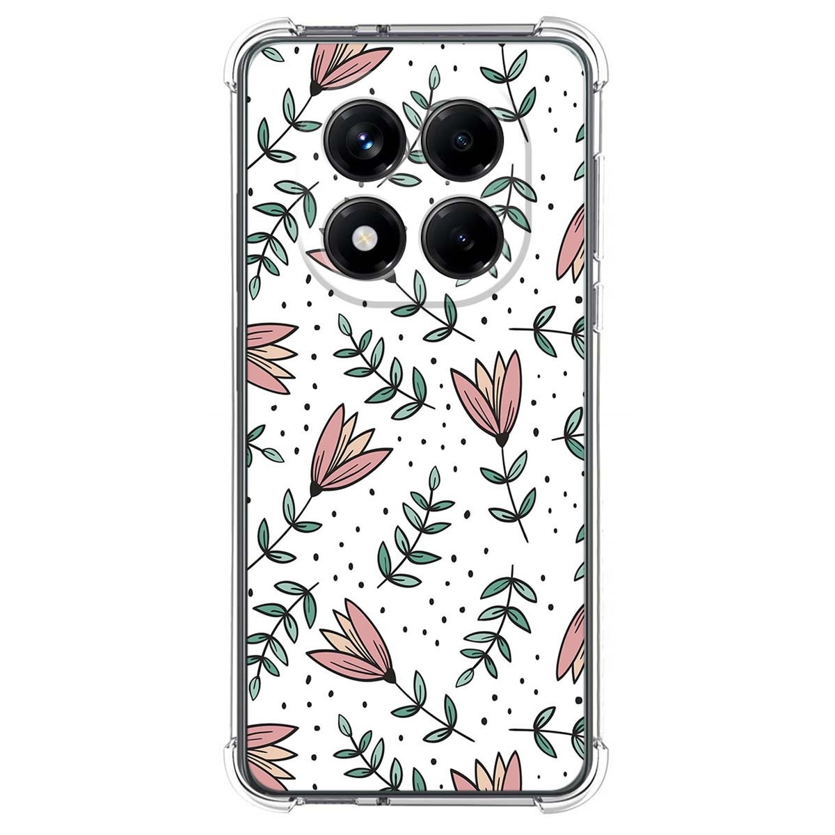 Funda Silicona Antigolpes para Xiaomi Redmi Note 14 Pro 4G diseño Flores 01 Dibujos