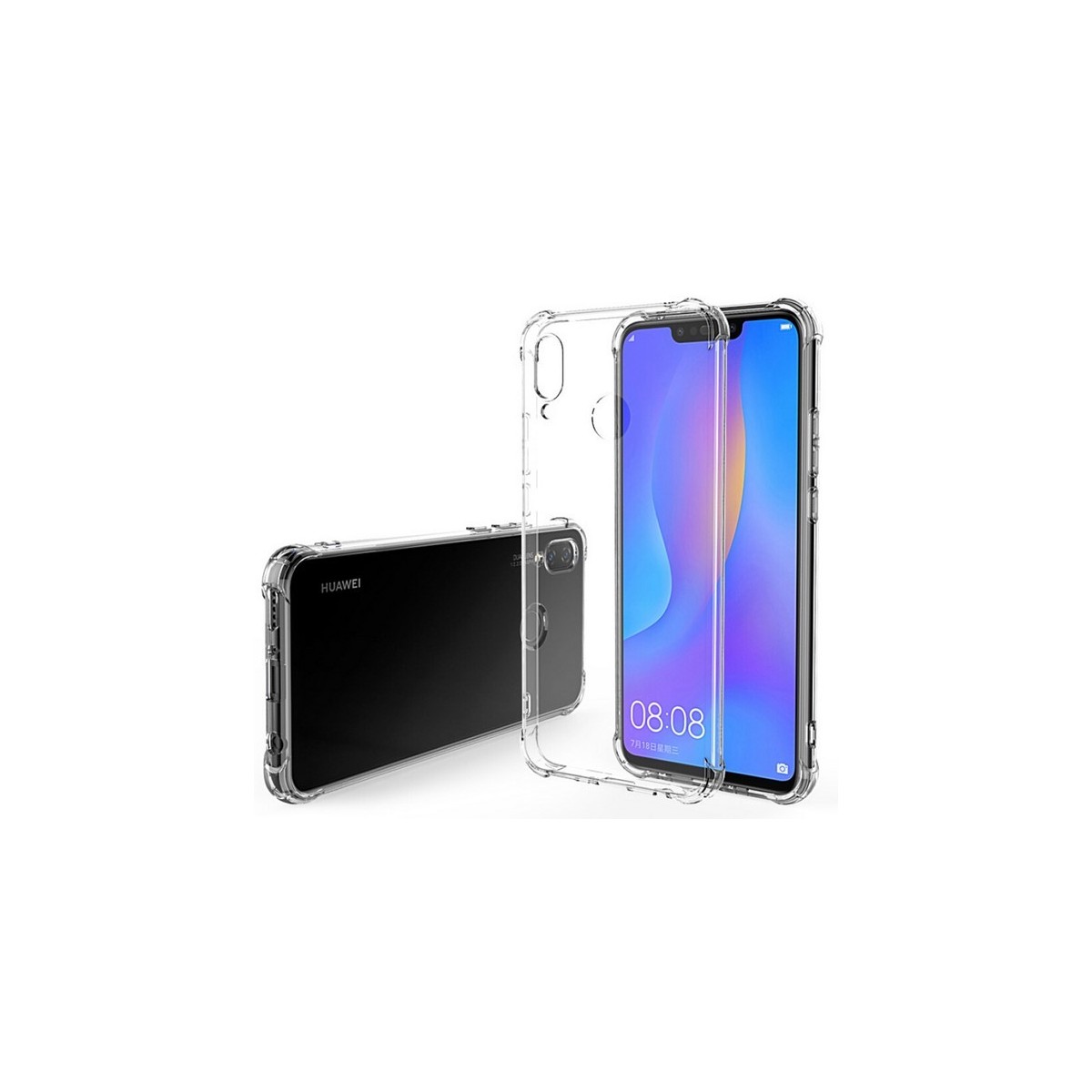 Funda Gel Tpu Anti-Shock Transparente para Huawei P Smart Plus