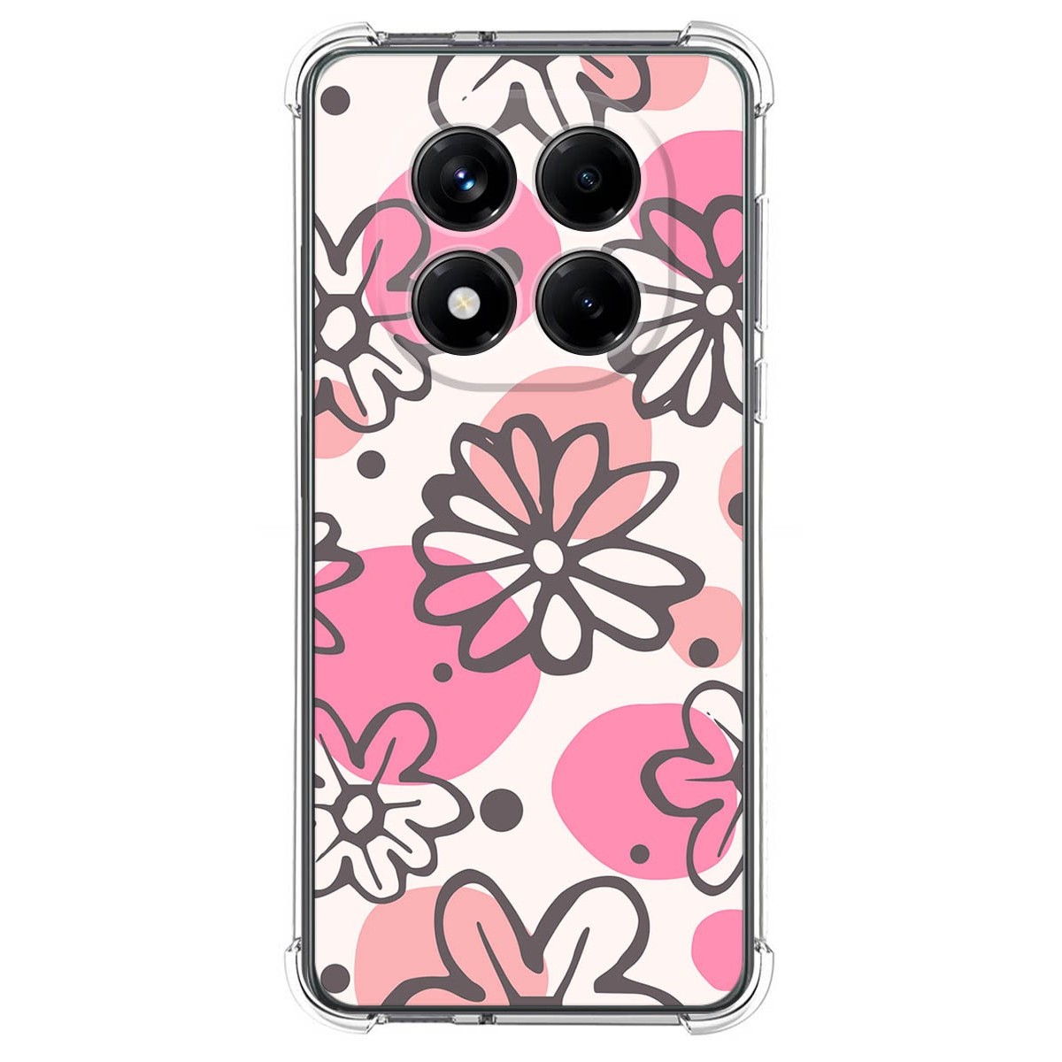 Funda Silicona Antigolpes para Xiaomi Redmi Note 14 Pro 4G diseño Flores 09 Dibujos