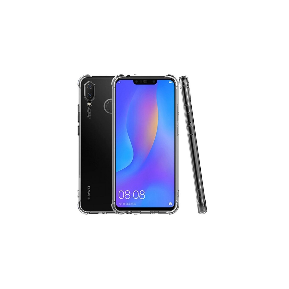 Funda Gel Tpu Anti-Shock Transparente para Huawei P Smart Plus