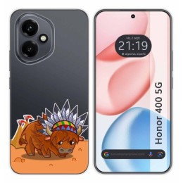 Funda Silicona Transparente para Huawei Honor 400 5G diseño Bufalo Dibujos