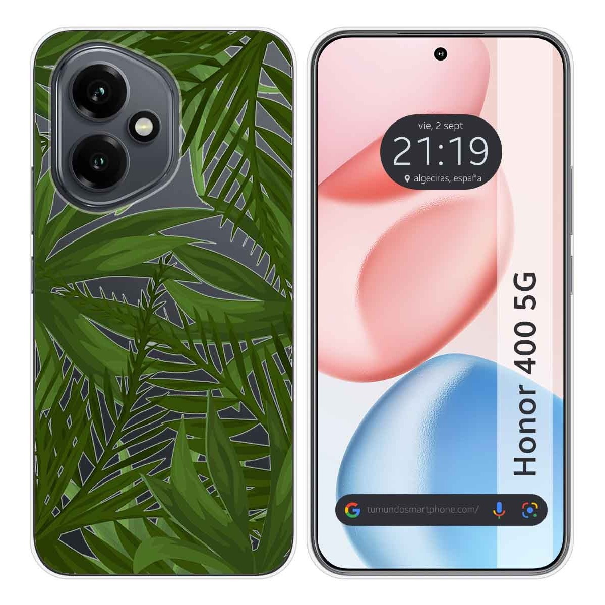 Funda Silicona Transparente para Huawei Honor 400 5G diseño Jungla Dibujos