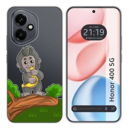 Funda Silicona Transparente para Huawei Honor 400 5G diseño Mono Dibujos