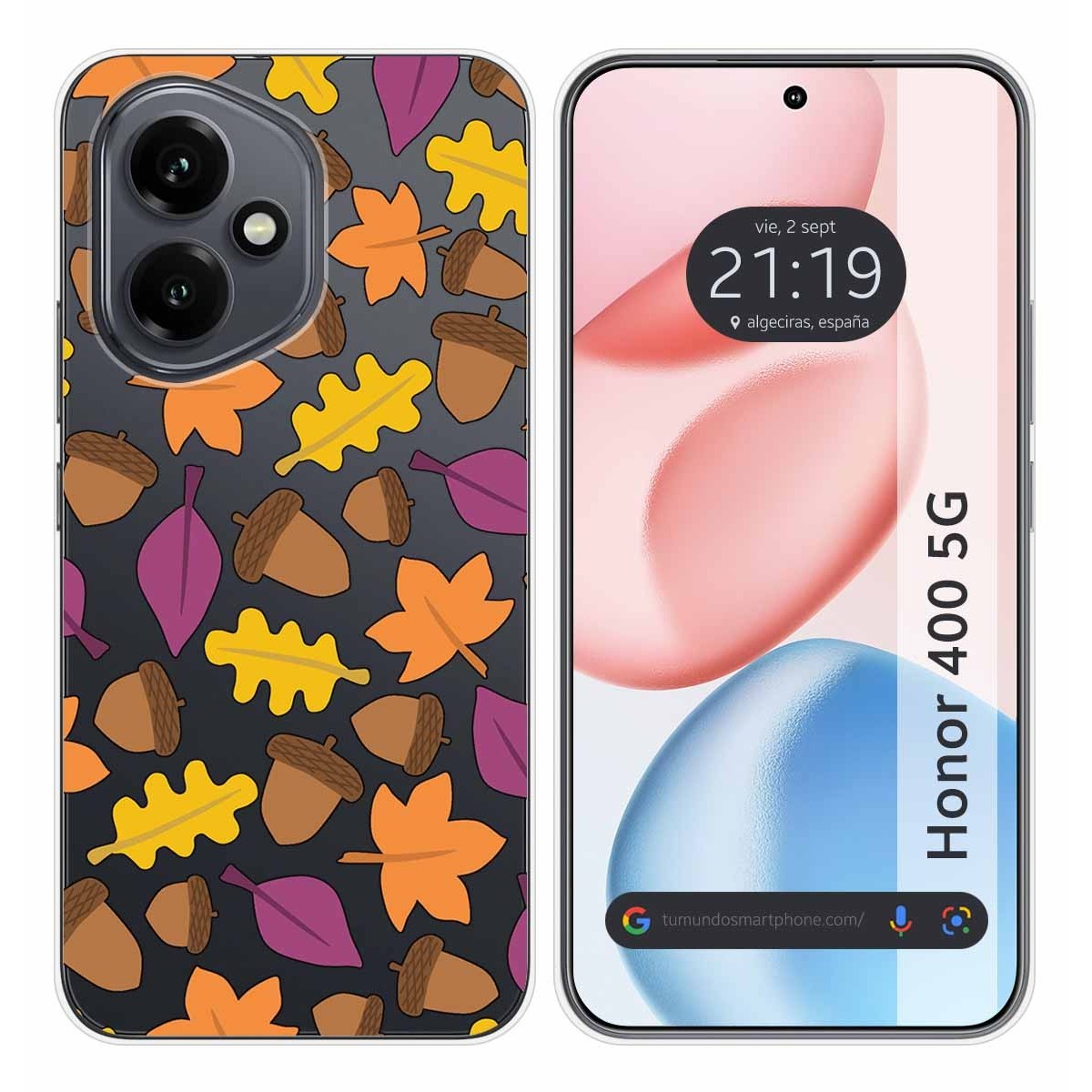 Funda Silicona Transparente para Huawei Honor 400 5G diseño Otoño Dibujos