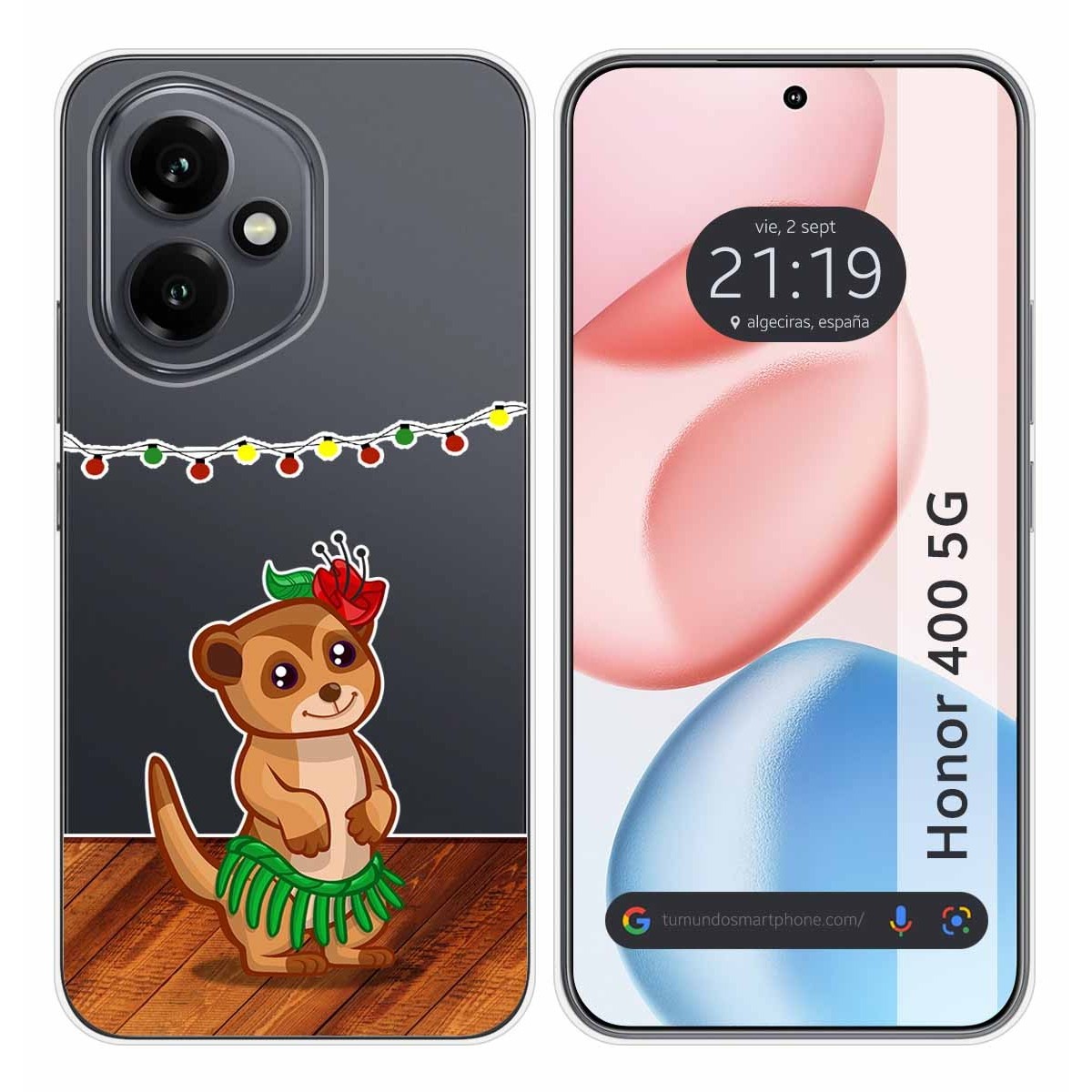 Funda Silicona Transparente para Huawei Honor 400 5G diseño Suricata Dibujos