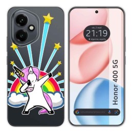 Funda Silicona Transparente para Huawei Honor 400 5G diseño Unicornio Dibujos