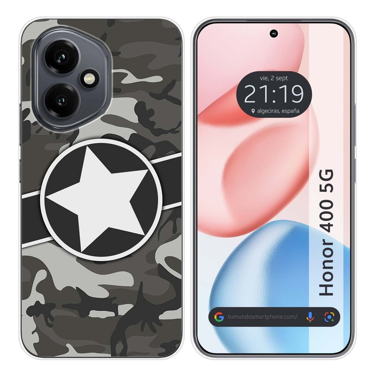 Funda Silicona para Huawei Honor 400 5G diseño Camuflaje 02 Dibujos