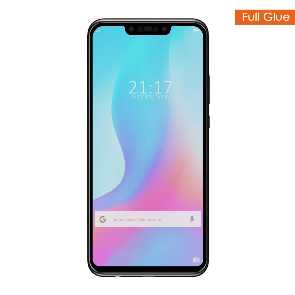 Protector Cristal Templado Completo Full Glue Negro para Huawei P Smart Plus Vidrio