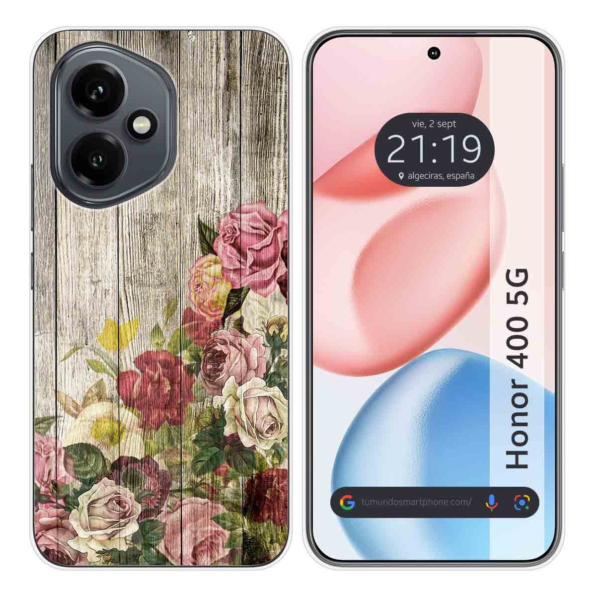 Funda Silicona para Huawei Honor 400 5G diseño Madera 08 Dibujos