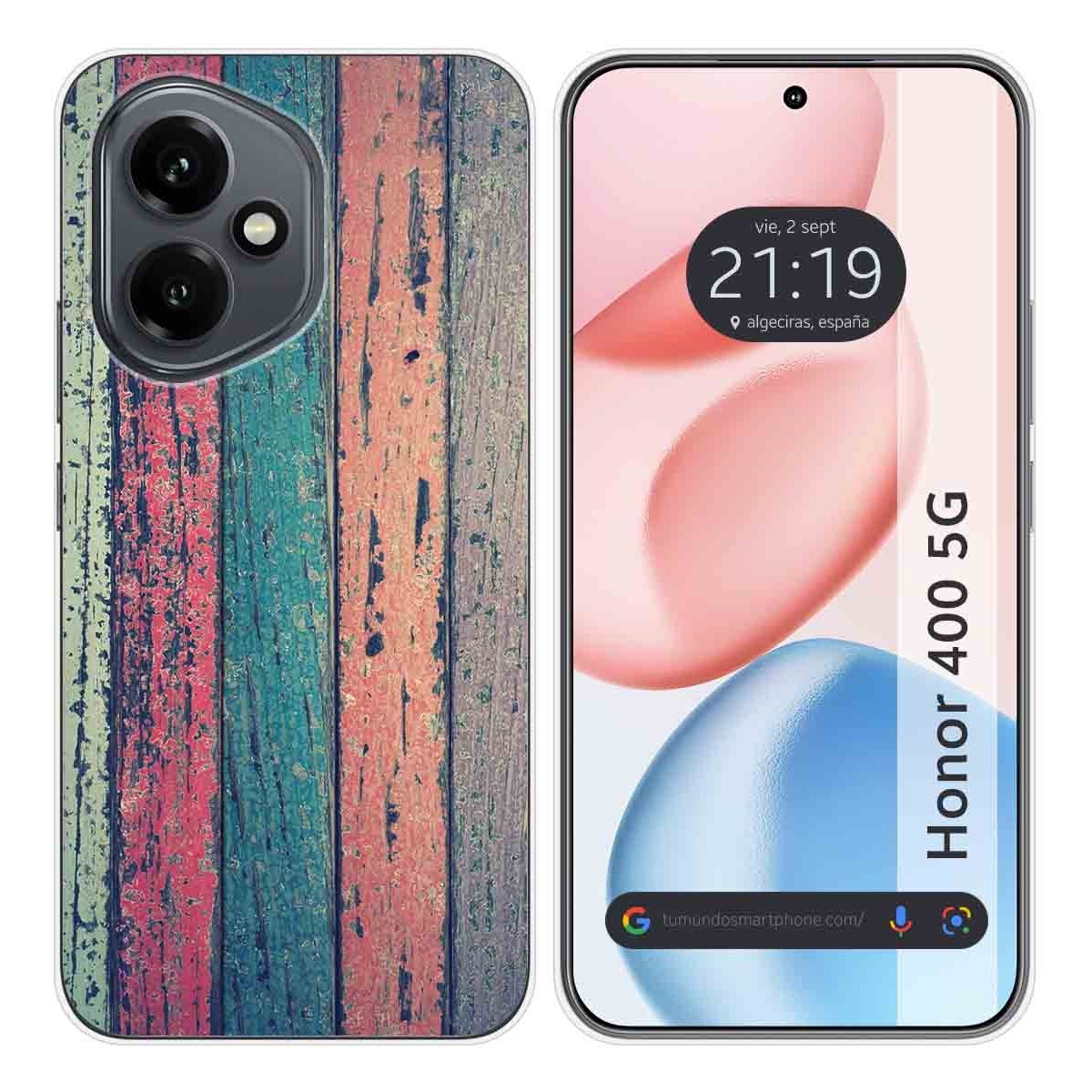 Funda Silicona para Huawei Honor 400 5G diseño Madera 10 Dibujos