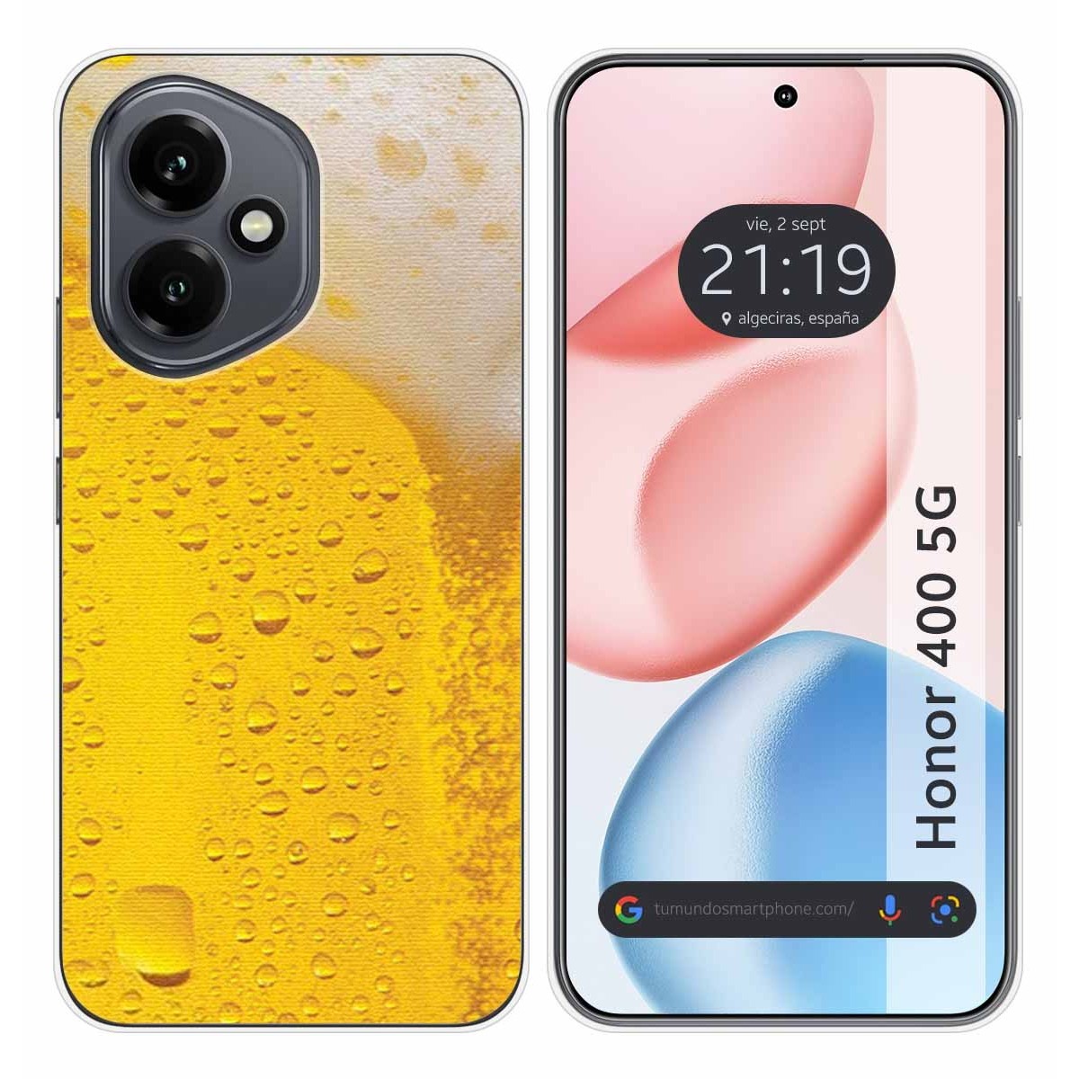 Funda Silicona para Huawei Honor 400 5G diseño Cerveza Dibujos