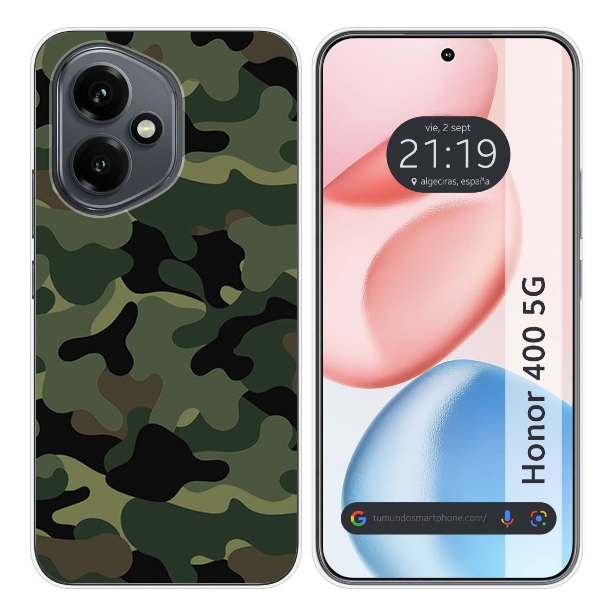 Funda Silicona para Huawei Honor 400 5G diseño Camuflaje Dibujos