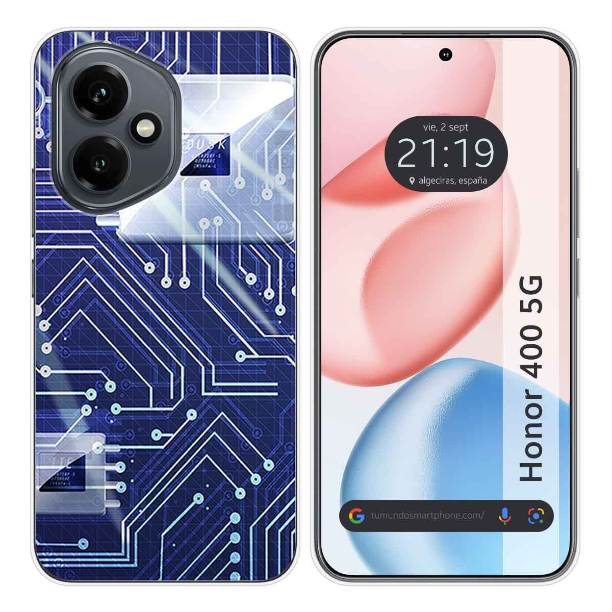 Funda Silicona para Huawei Honor 400 5G diseño Circuito Dibujos