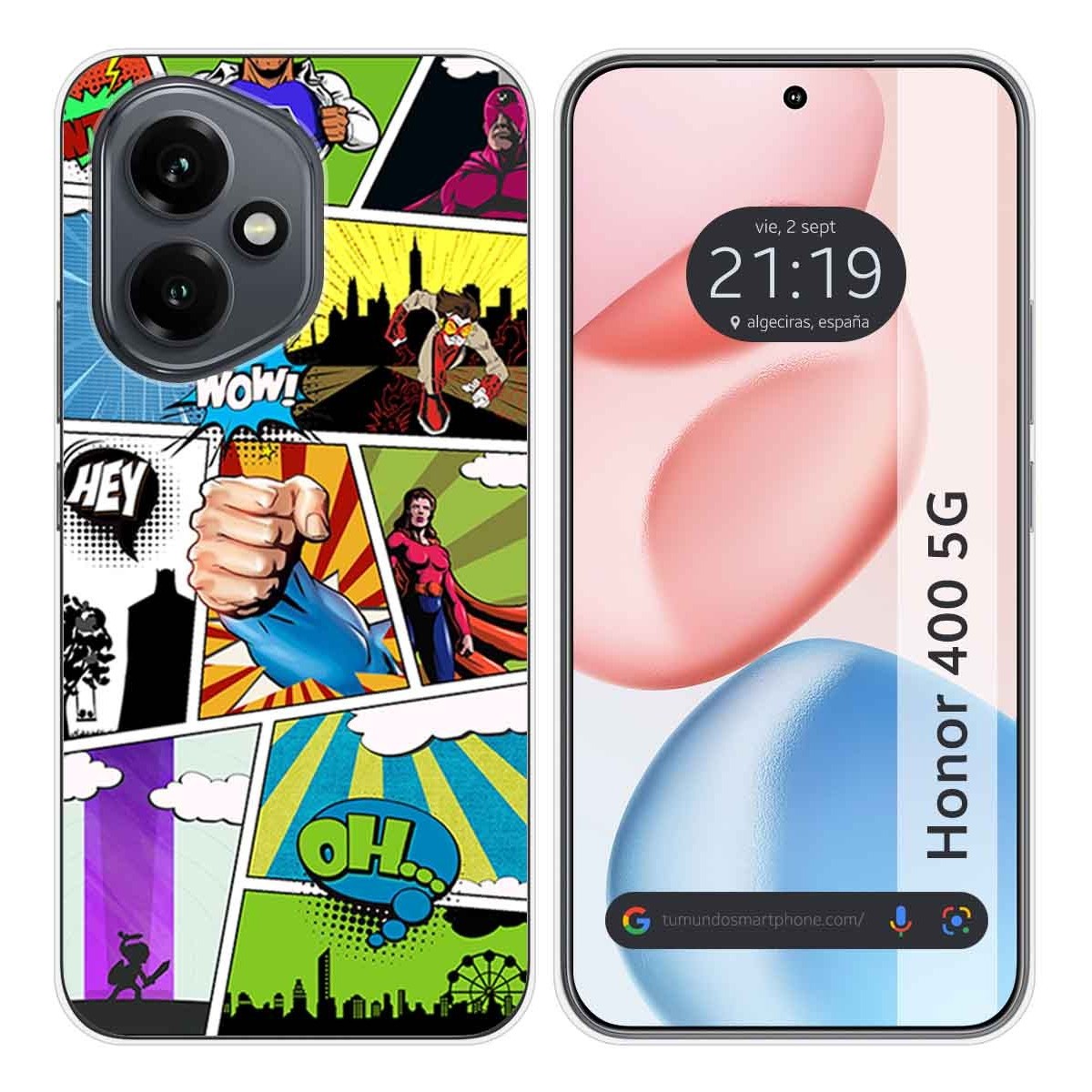 Funda Silicona para Huawei Honor 400 5G diseño Comic Dibujos