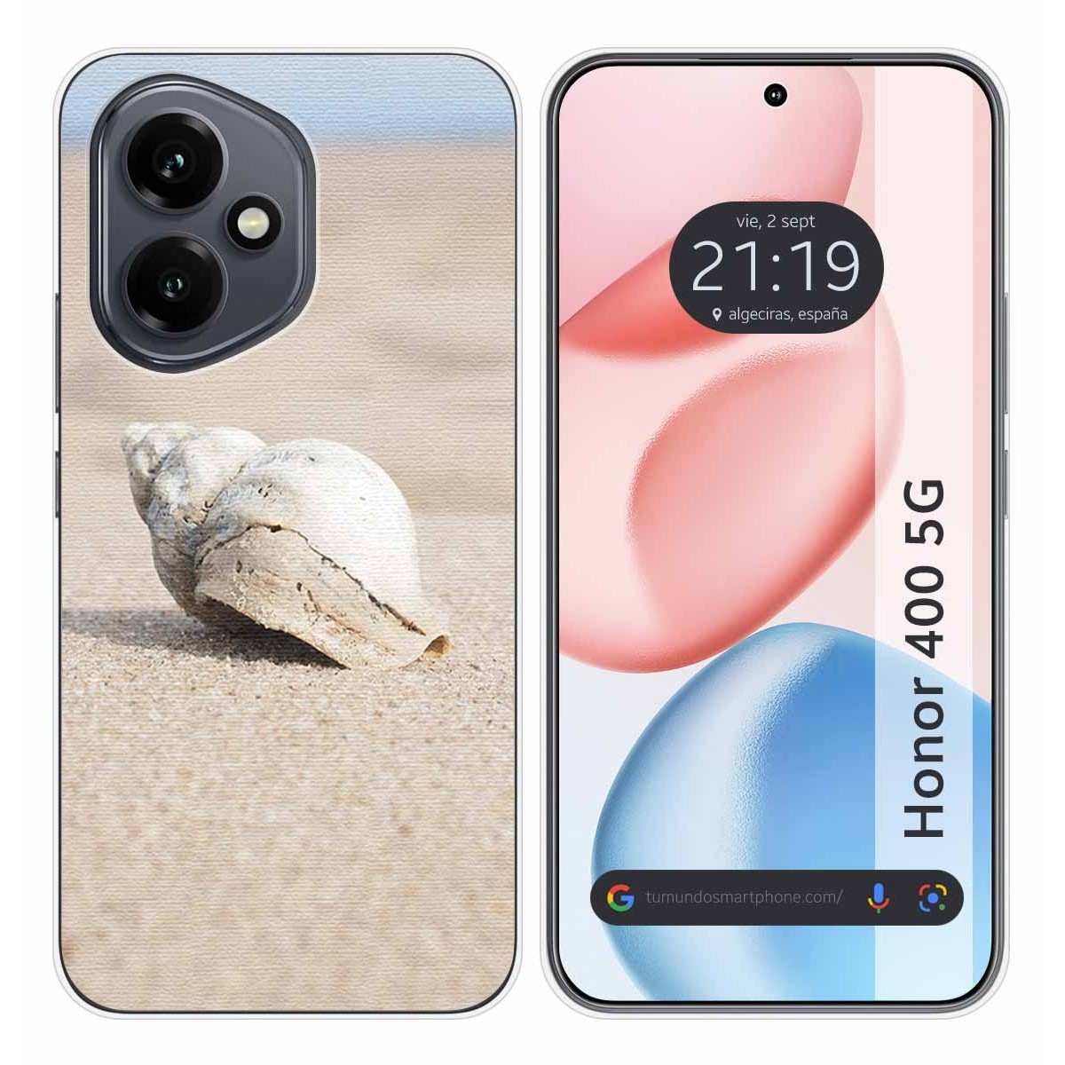 Funda Silicona para Huawei Honor 400 5G diseño Concha Dibujos