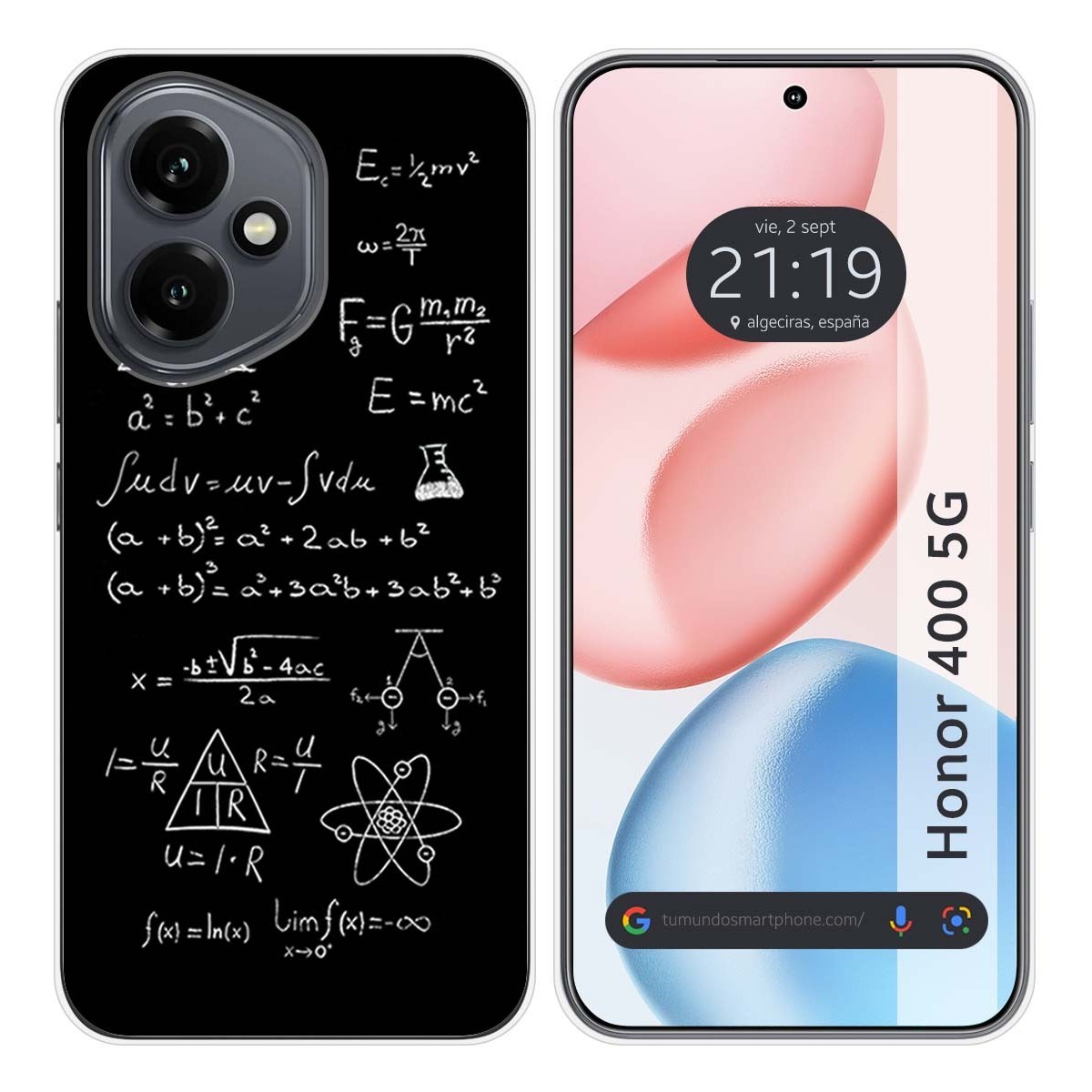 Funda Silicona para Huawei Honor 400 5G diseño Formulas Dibujos