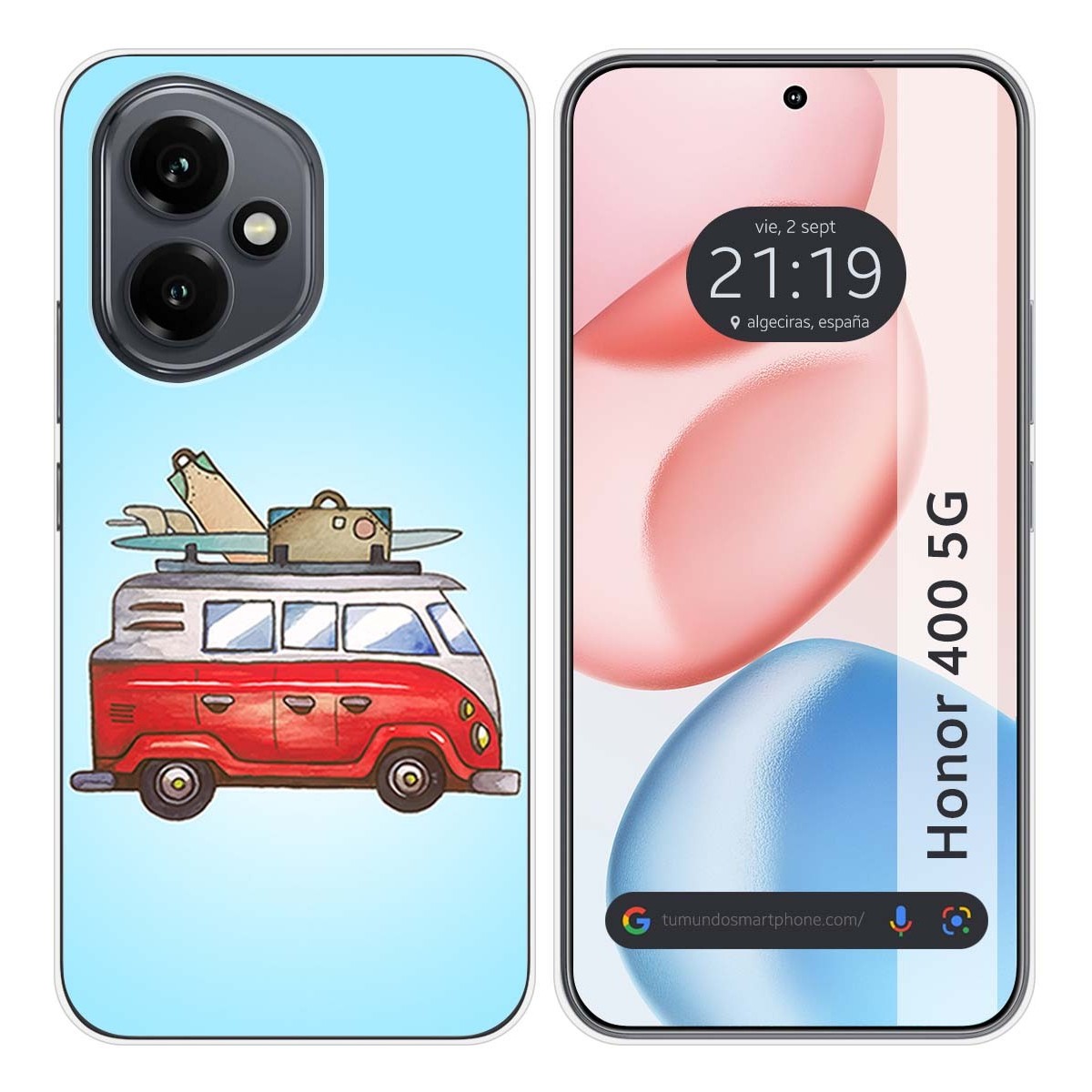 Funda Silicona para Huawei Honor 400 5G diseño Furgoneta Dibujos