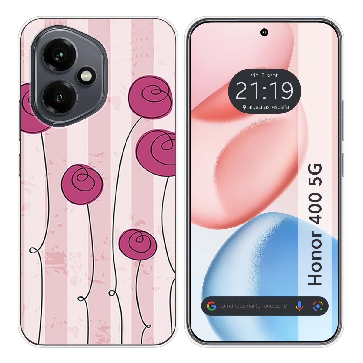 Funda Silicona para Huawei Honor 400 5G diseño Flores Vintage Dibujos