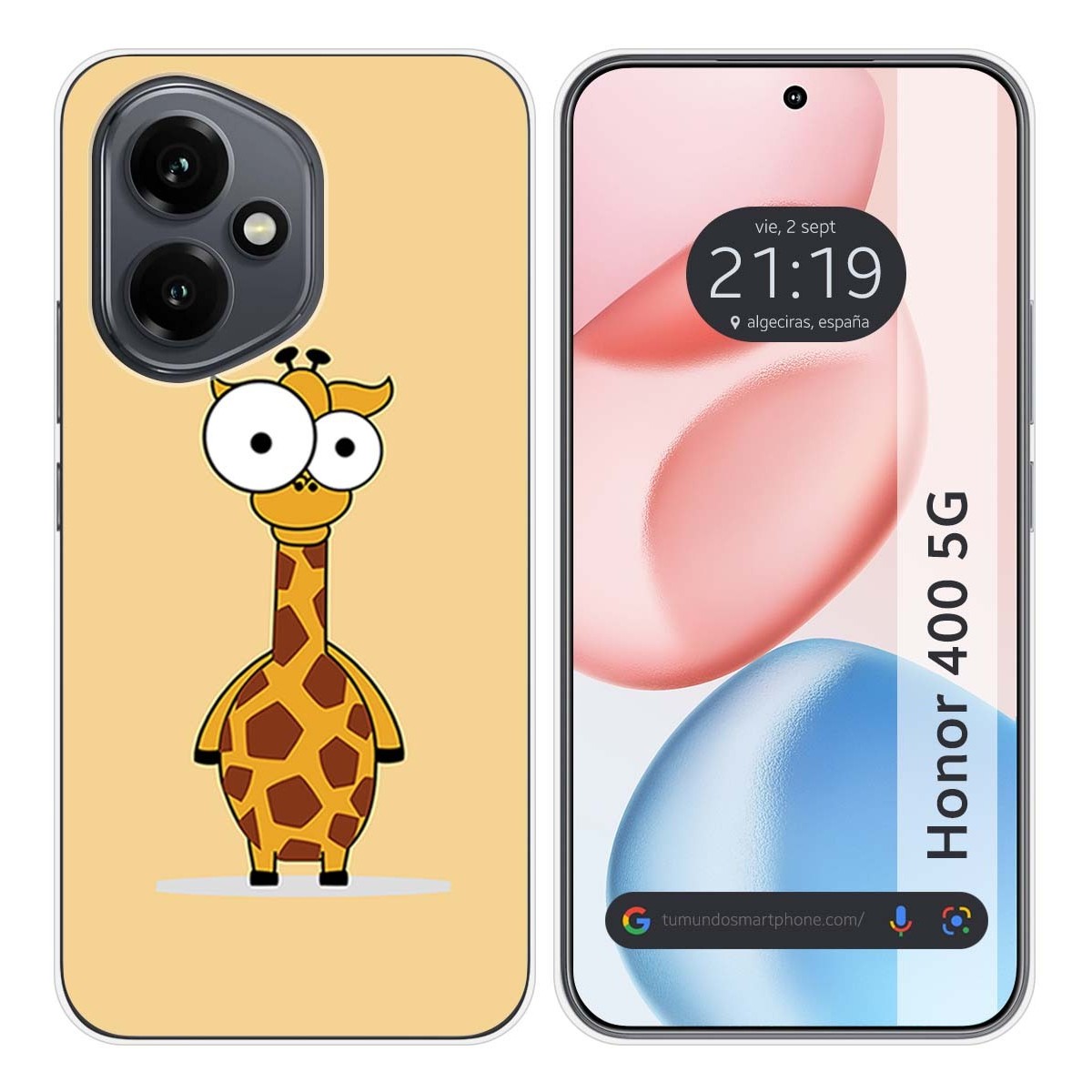 Funda Silicona para Huawei Honor 400 5G diseño Jirafa Dibujos