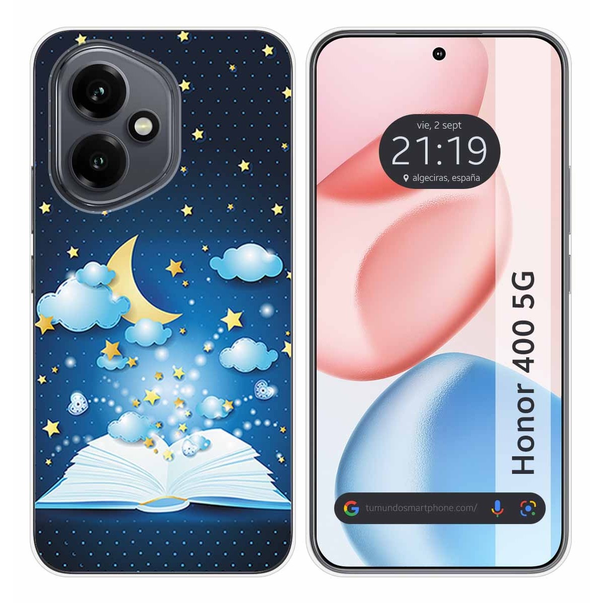 Funda Silicona para Huawei Honor 400 5G diseño Libro Cuentos Dibujos