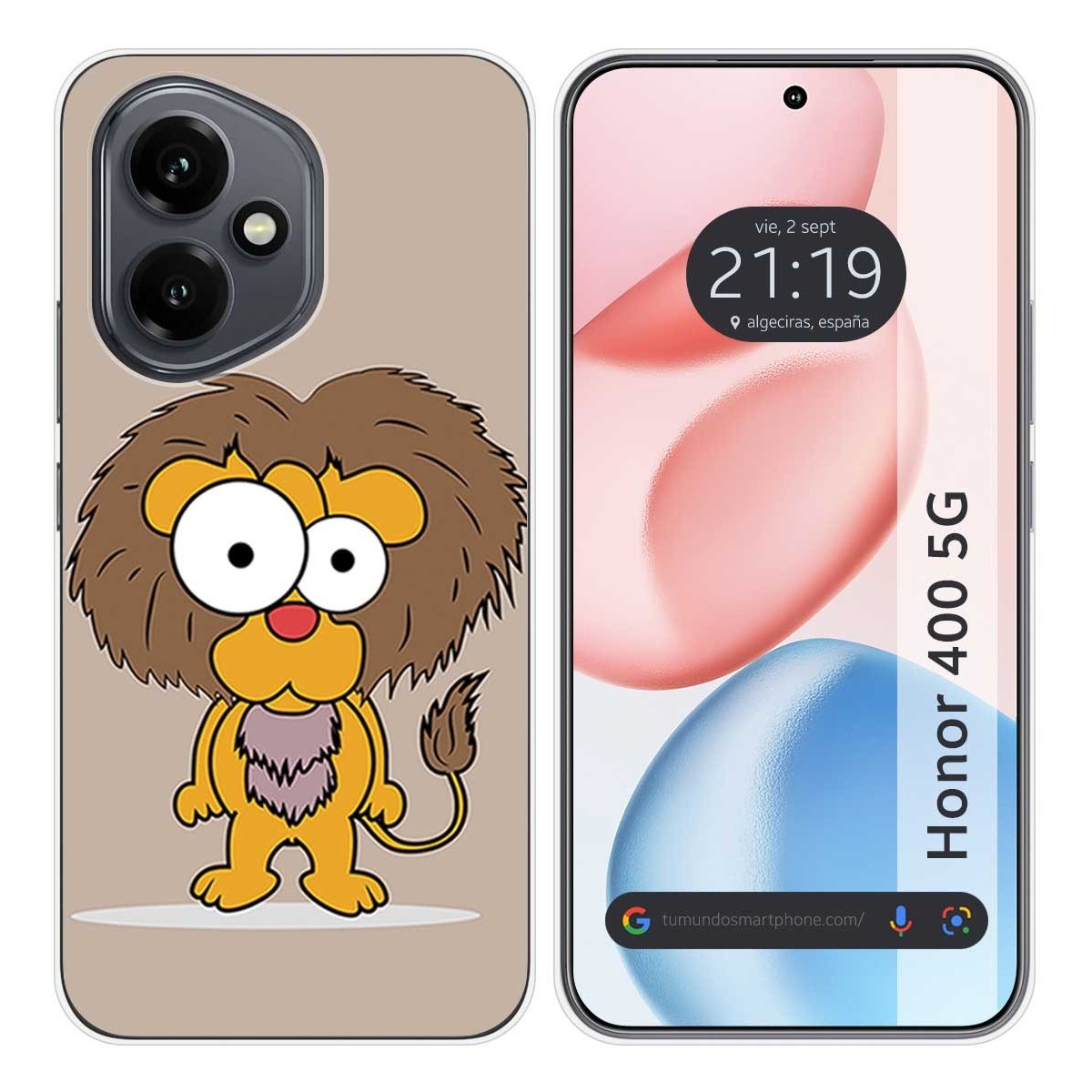 Funda Silicona para Huawei Honor 400 5G diseño Leon Dibujos