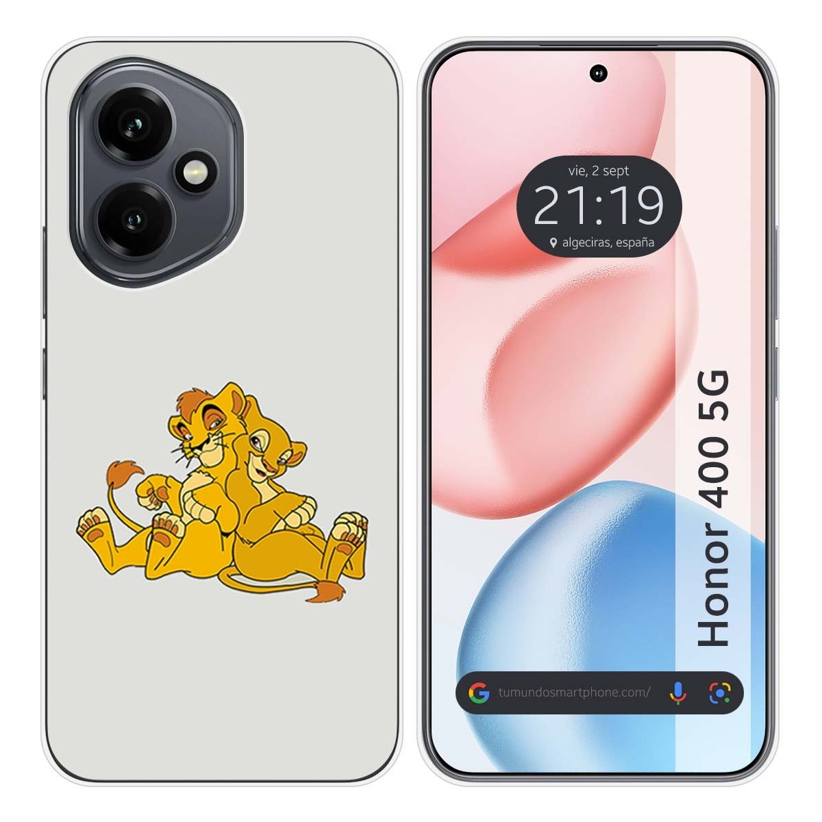 Funda Silicona para Huawei Honor 400 5G diseño Leones Dibujos