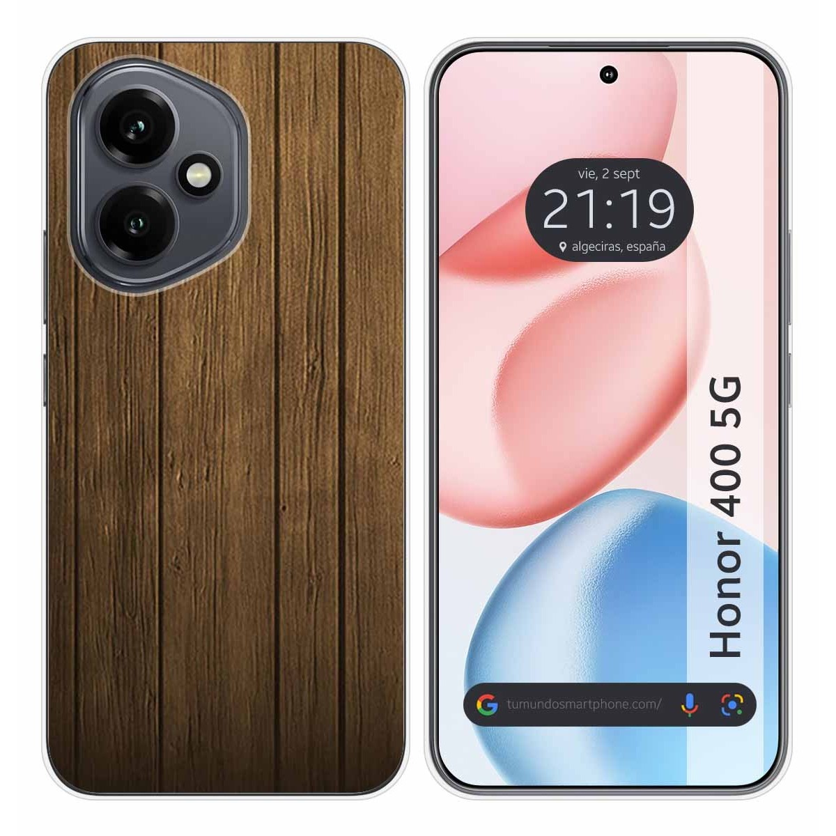 Funda Silicona para Huawei Honor 400 5G diseño Madera Dibujos