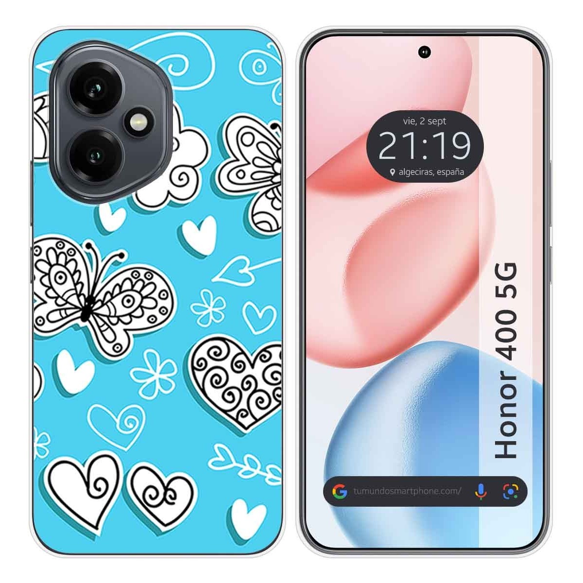 Funda Silicona para Huawei Honor 400 5G diseño Mariposas Dibujos