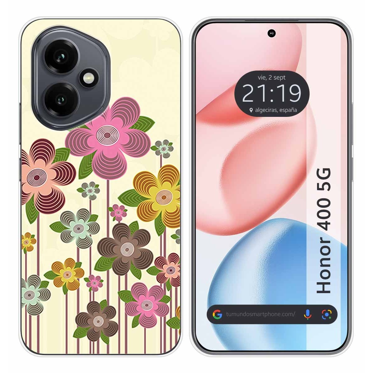 Funda Silicona para Huawei Honor 400 5G diseño Primavera En Flor Dibujos