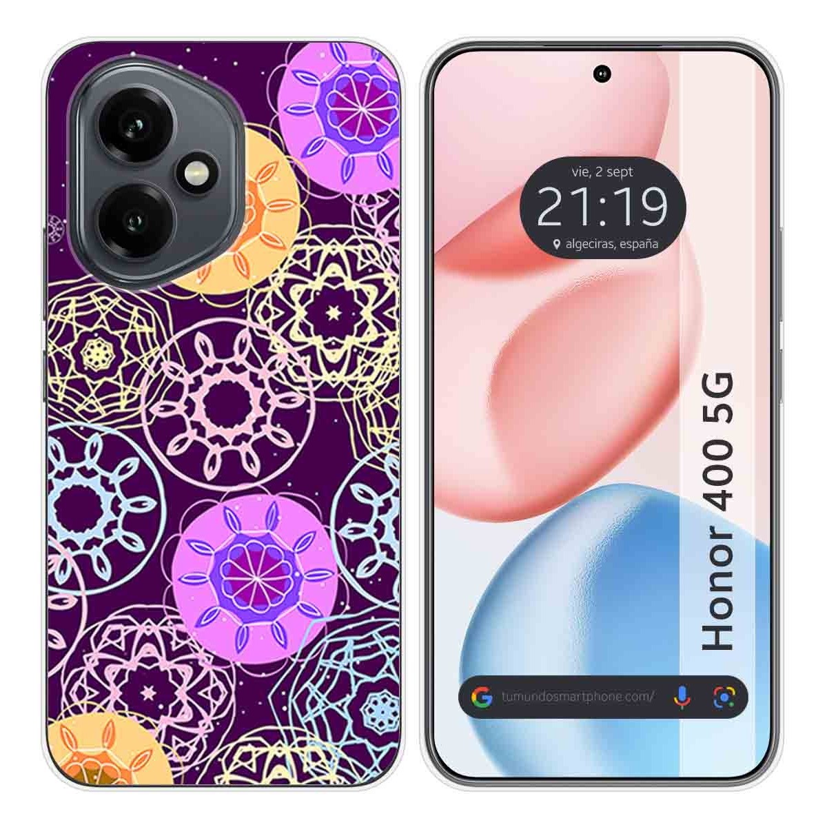 Funda Silicona para Huawei Honor 400 5G diseño Radial Dibujos