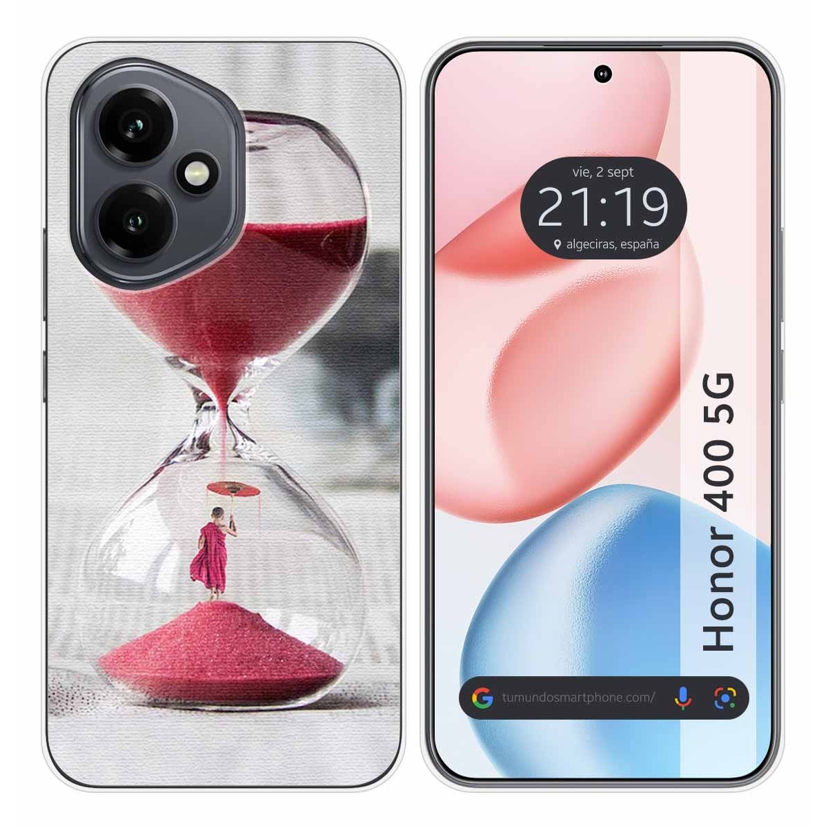 Funda Silicona para Huawei Honor 400 5G diseño Reloj Dibujos
