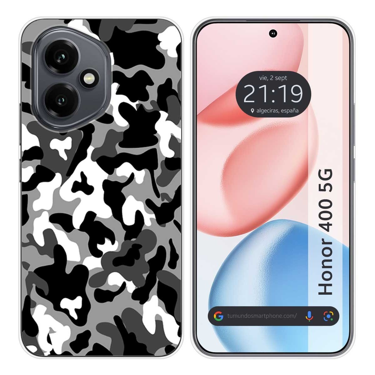 Funda Silicona para Huawei Honor 400 5G diseño Snow Camuflaje Dibujos