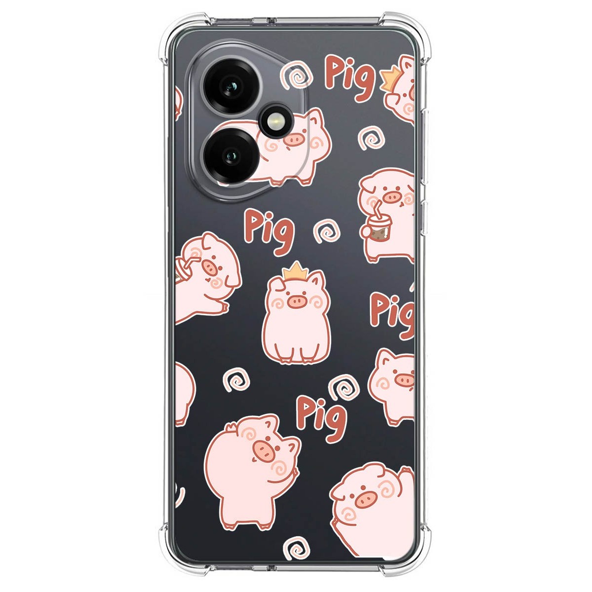 Funda Silicona Antigolpes para Huawei Honor 400 5G diseño Cerdos Dibujos
