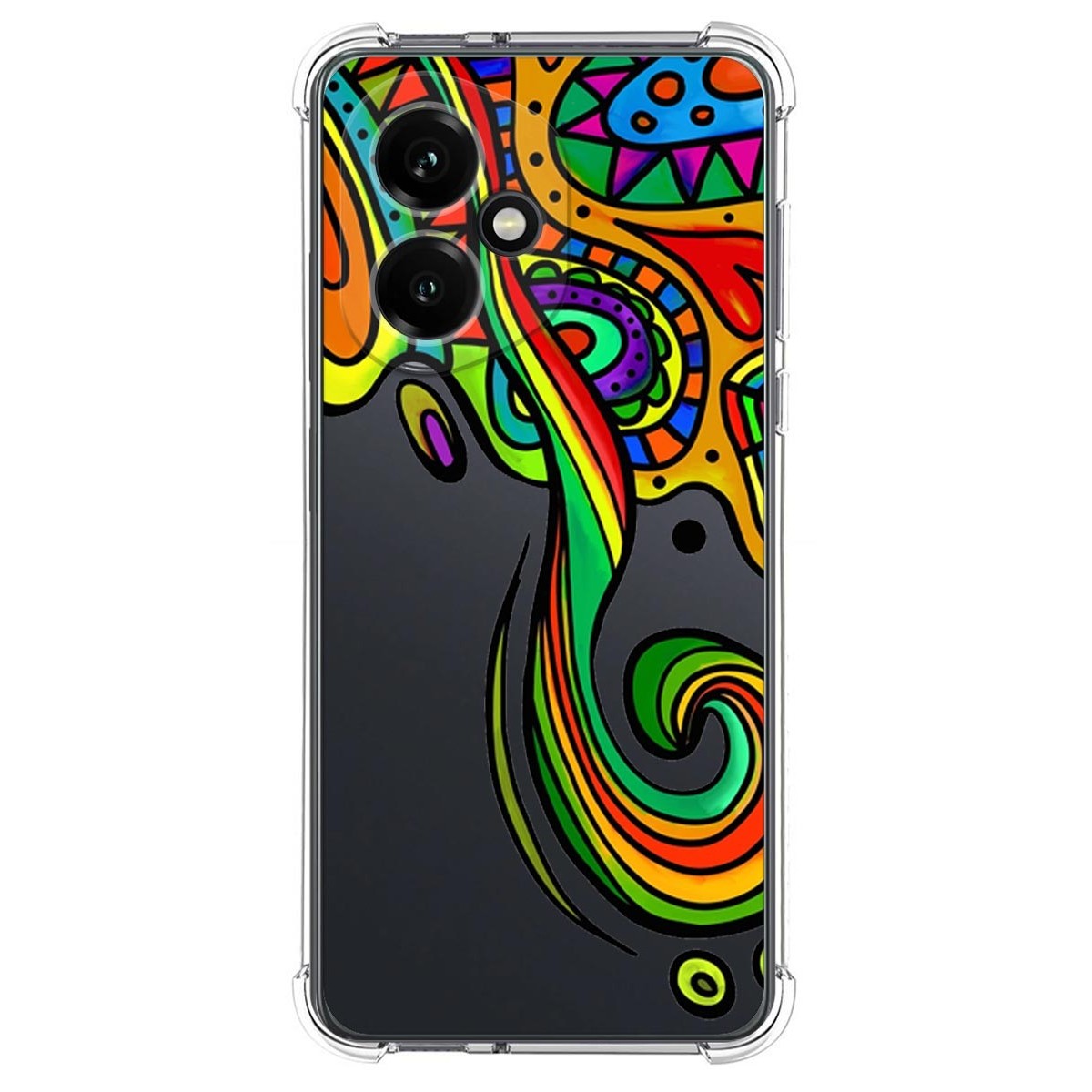Funda Silicona Antigolpes para Huawei Honor 400 5G diseño Colores Dibujos
