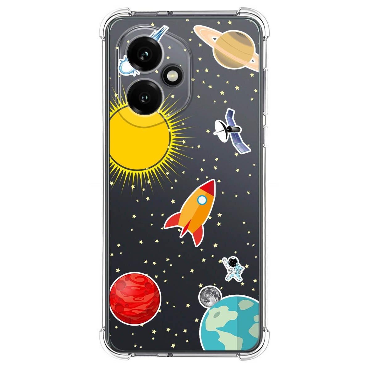 Funda Silicona Antigolpes para Huawei Honor 400 5G diseño Espacio Dibujos