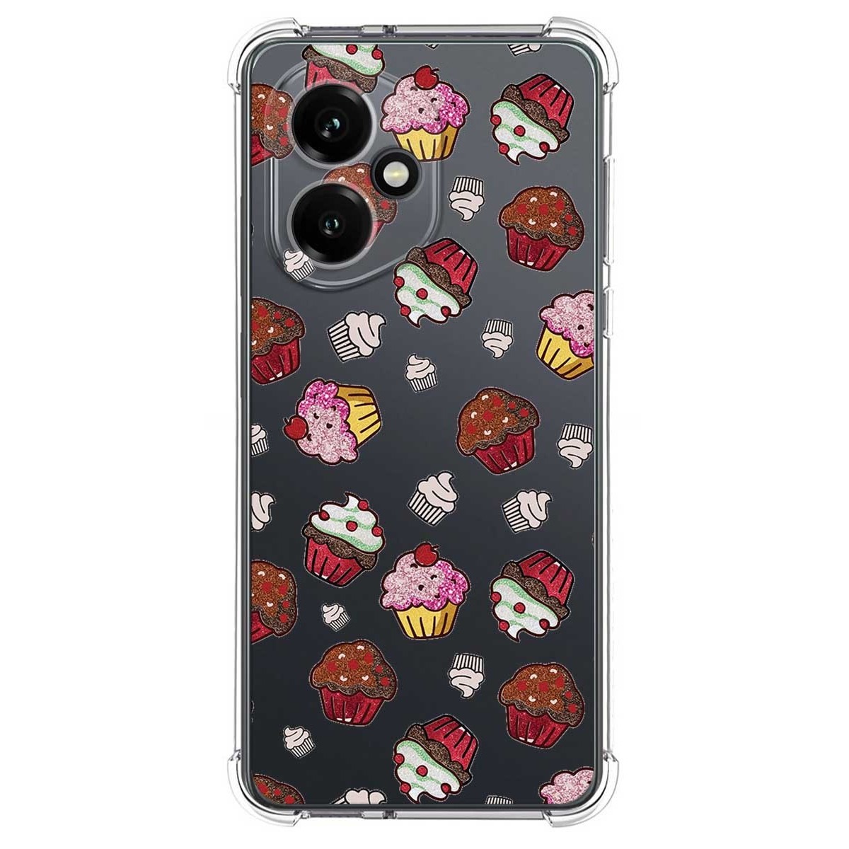 Funda Silicona Antigolpes para Huawei Honor 400 5G diseño Muffins Dibujos
