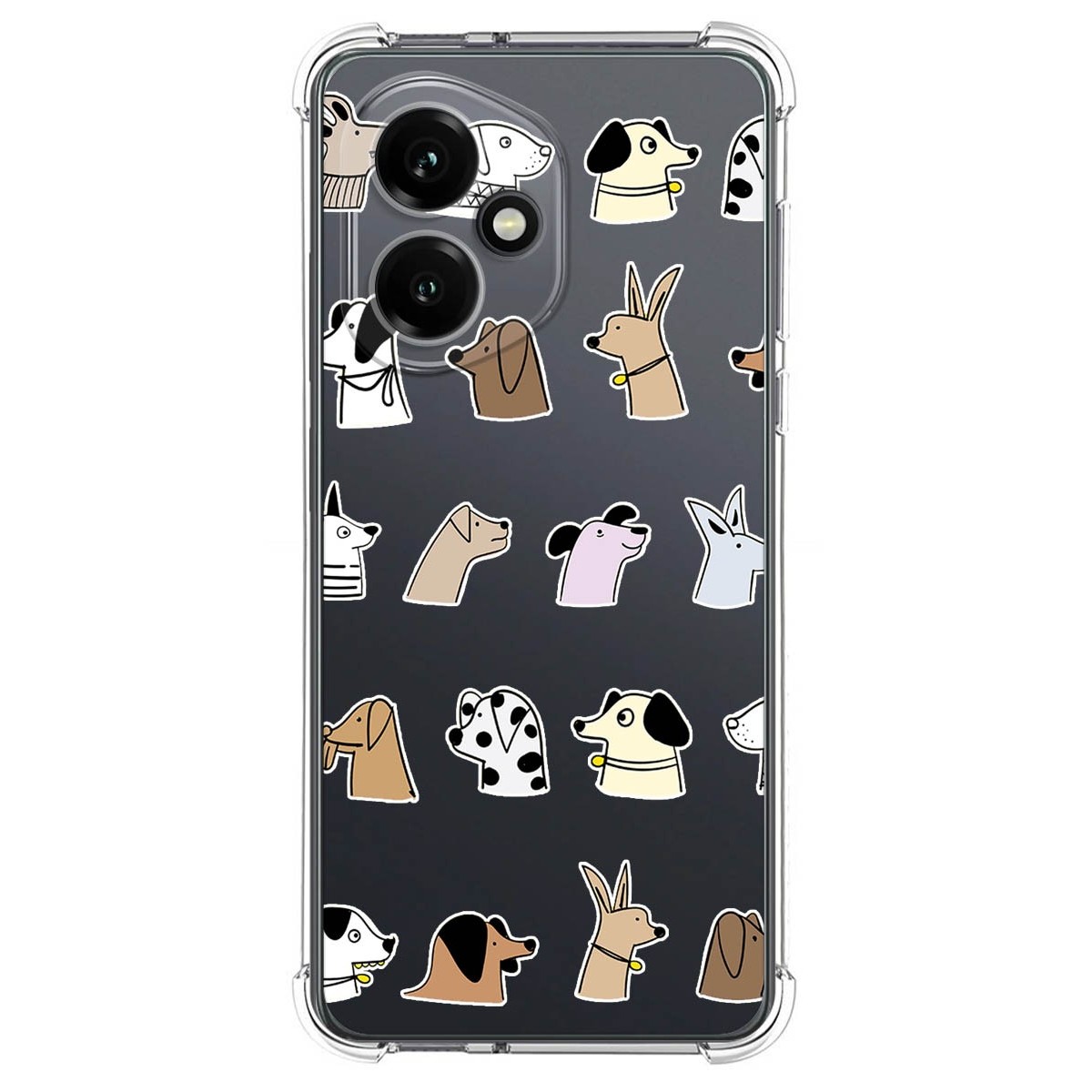 Funda Silicona Antigolpes para Huawei Honor 400 5G diseño Perros Dibujos