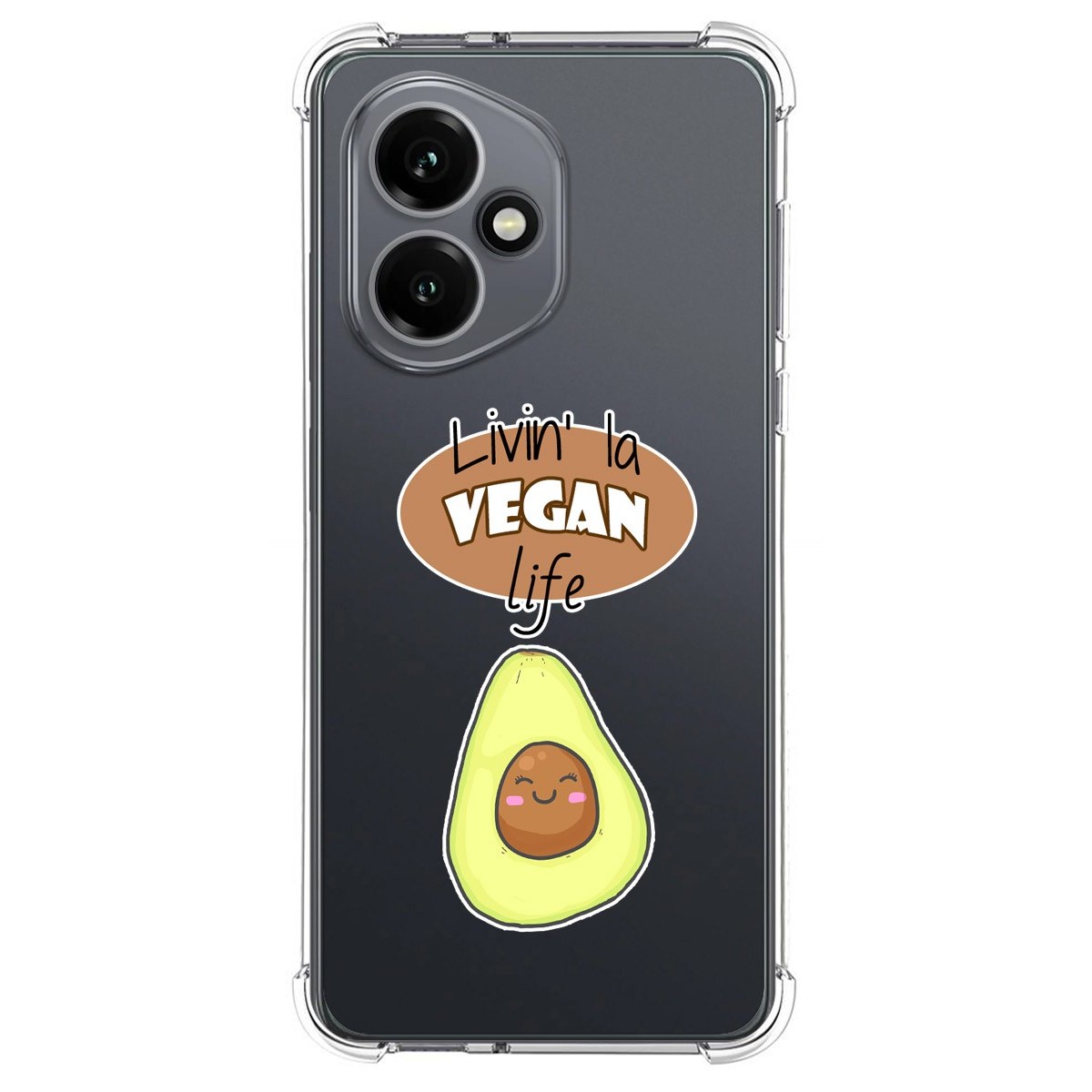 Funda Silicona Antigolpes para Huawei Honor 400 5G diseño Vegan Life Dibujos
