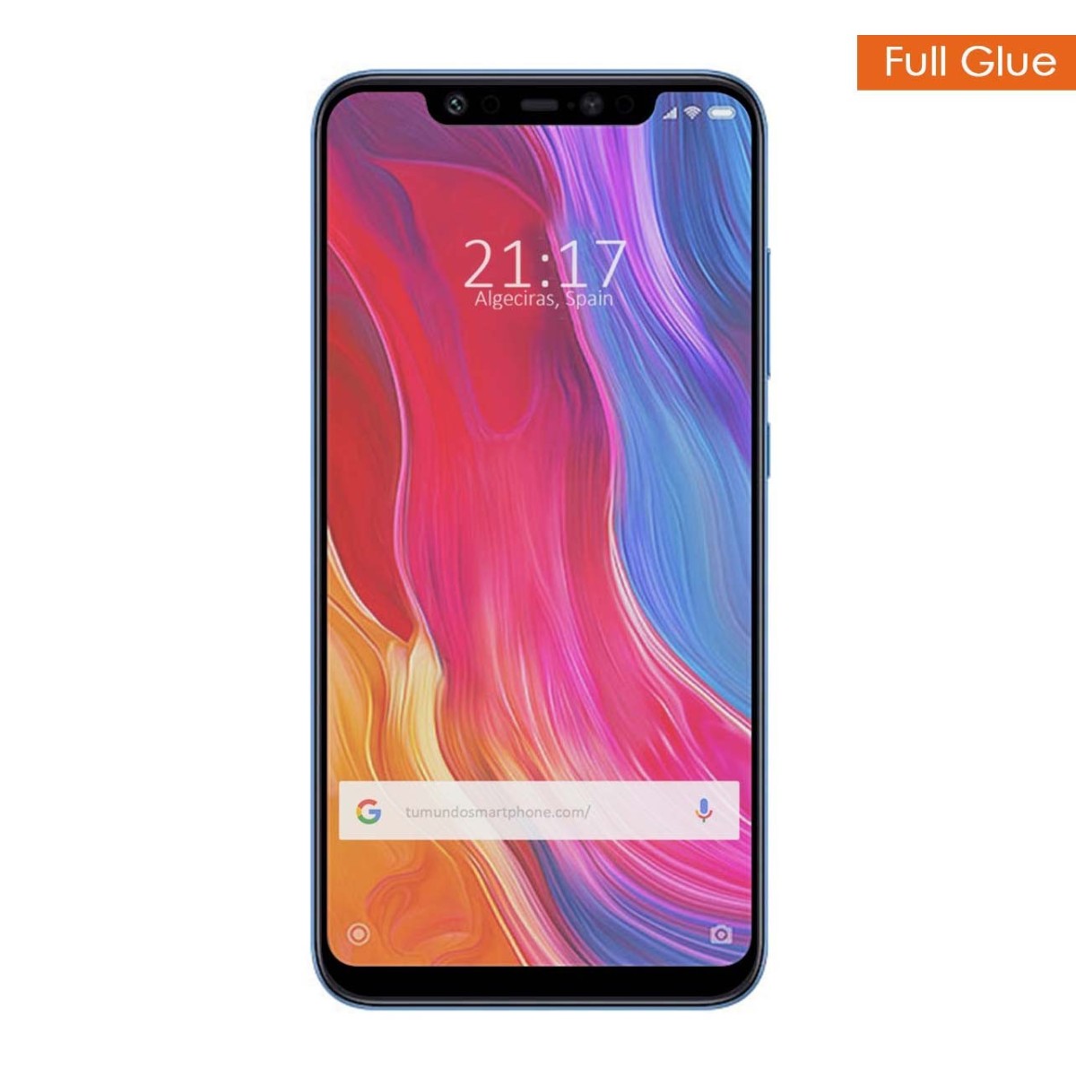 Protector Cristal Templado Completo Full Glue Negro para Xiaomi Mi 8 / Mi 8 Pro Vidrio