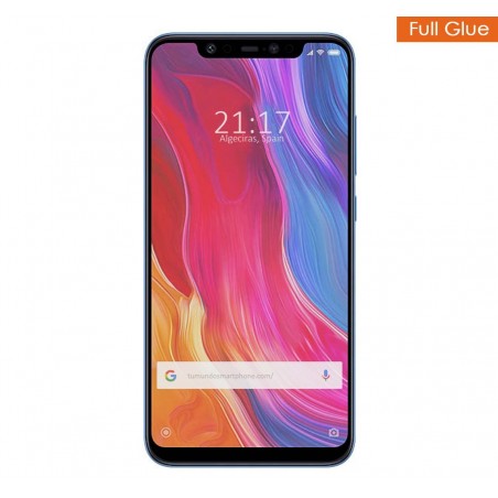Protector Cristal Templado Completo Full Glue Negro para Xiaomi Mi 8 / Mi 8 Pro Vidrio