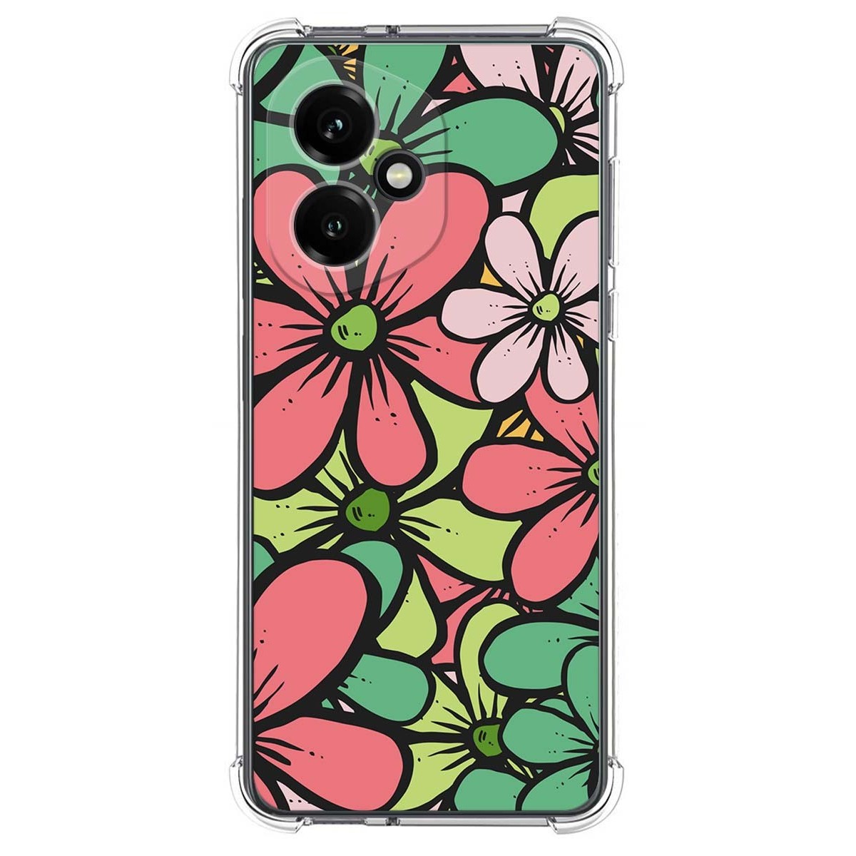 Funda Silicona Antigolpes para Huawei Honor 400 5G diseño Flores 02 Dibujos
