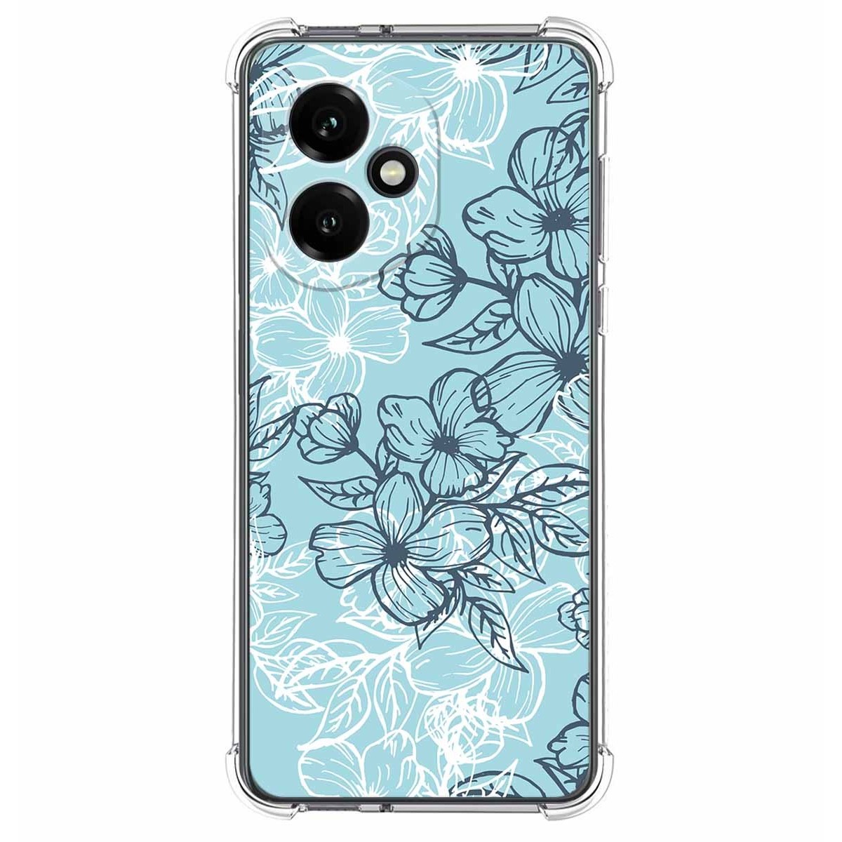 Funda Silicona Antigolpes para Huawei Honor 400 5G diseño Flores 03 Dibujos