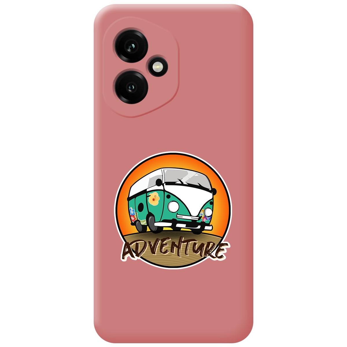 Funda Silicona Líquida Rosa para Huawei Honor 400 5G diseño Adventure Dibujos