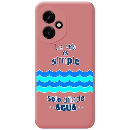 Funda Silicona Líquida Rosa para Huawei Honor 400 5G diseño Agua Dibujos