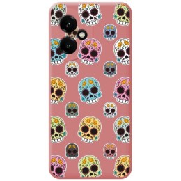 Funda Silicona Líquida Rosa para Huawei Honor 400 5G diseño Catrina Dibujos