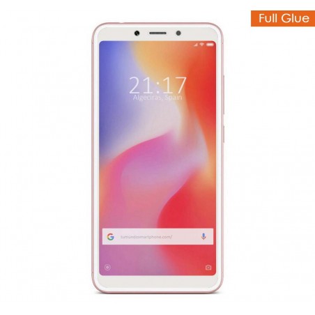 Protector Cristal Templado Completo Full Glue Blanco para Xiaomi Redmi 6 / 6A Vidrio