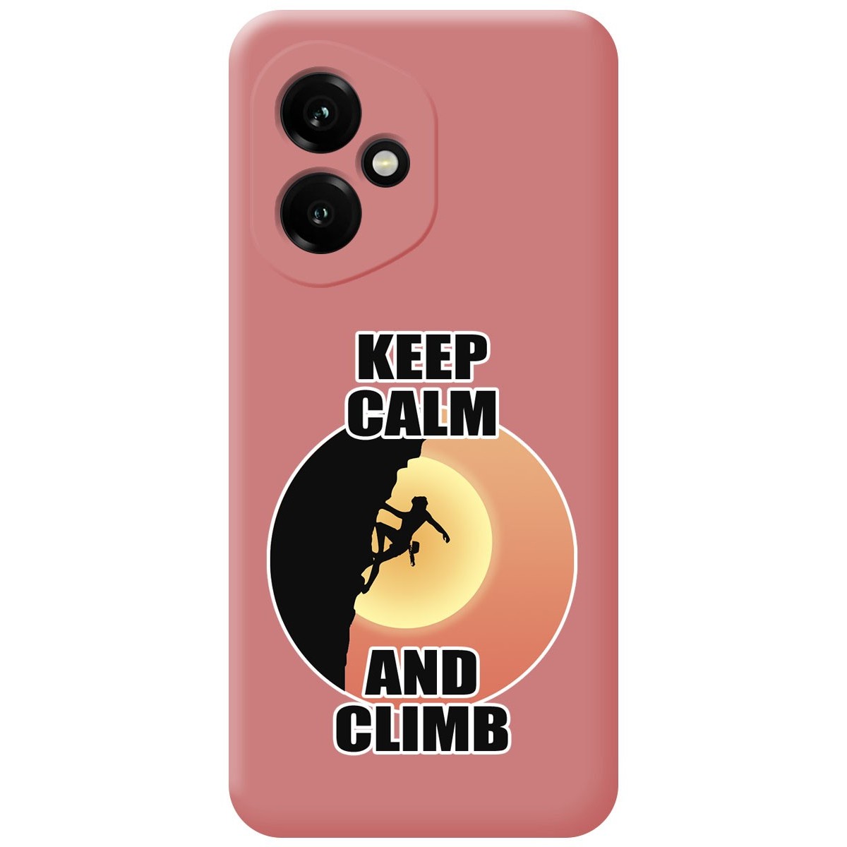 Funda Silicona Líquida Rosa para Huawei Honor 400 5G diseño Mujer Escalada Dibujos